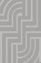 Пушистый круглый ковер MILOS F439 GRAY