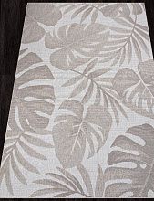 Пушистый овальный ковер-циновка KAIR S126 BEIGE