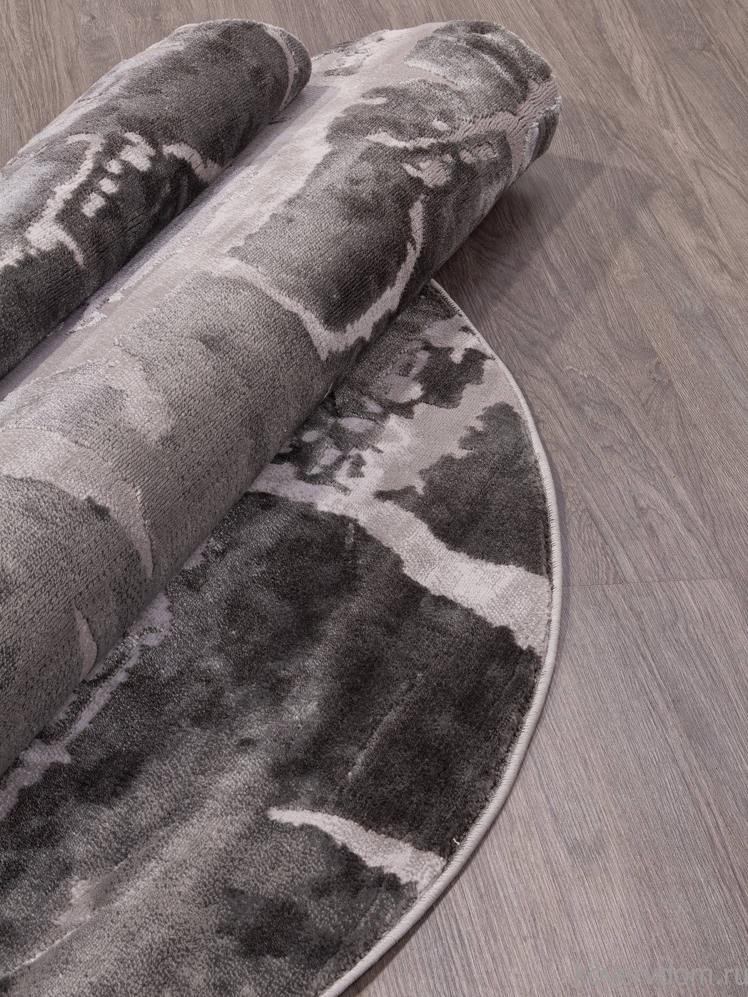 Ковер TEMPO 0101QB C.POLY L.GREY / D.GREY Круг