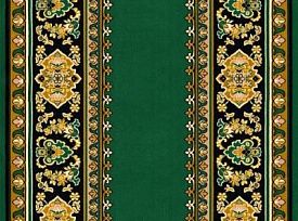 Овальный ковровая дорожка Кремлевская 961 зеленая