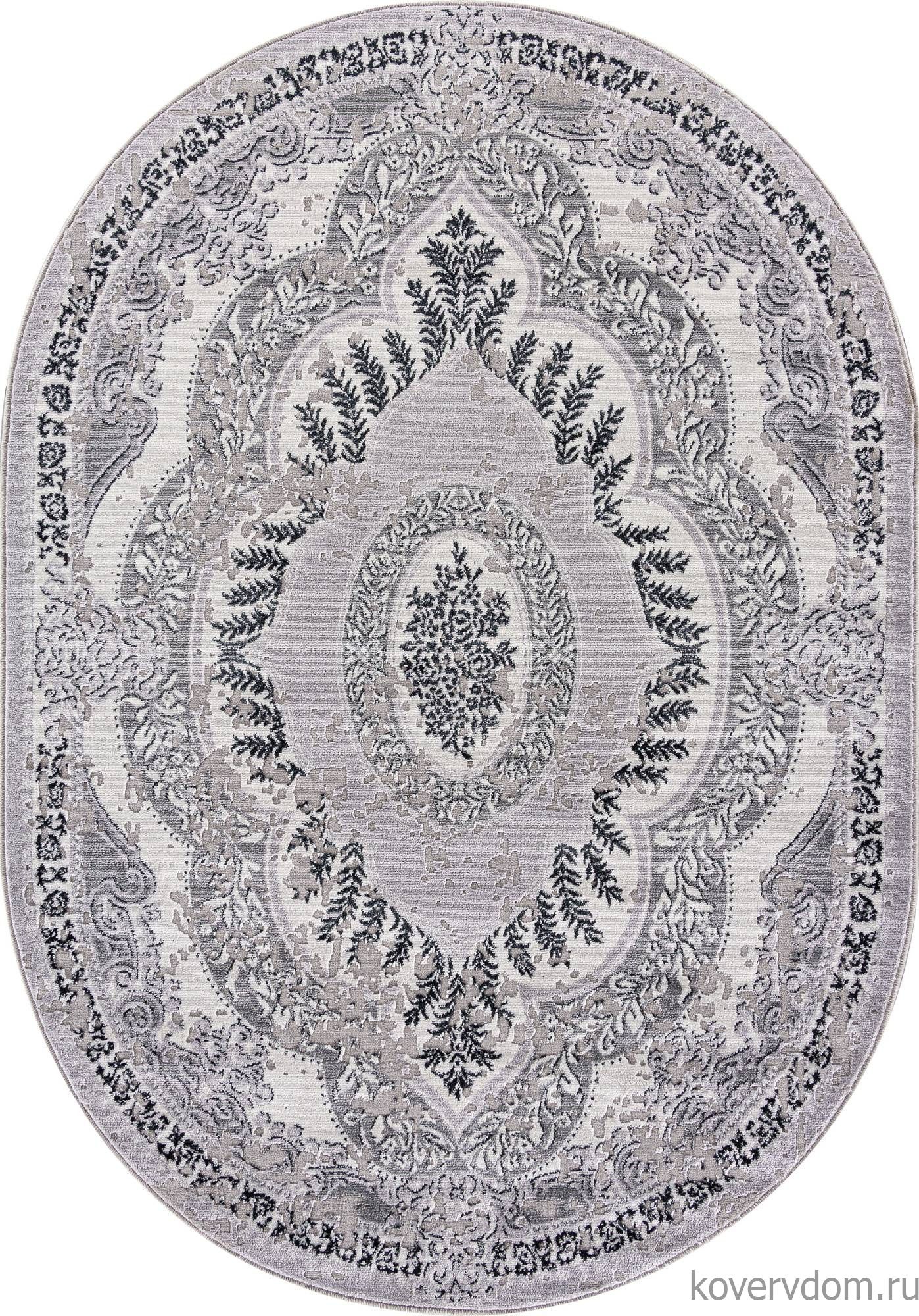 Ковер PALERMO-A F290 DARK GRAY Овал