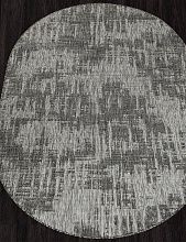 Однотонный ковер-циновка KAIR S144 GRAY Овал