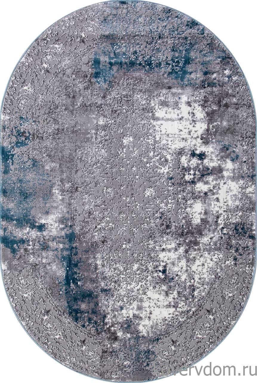 Ковер SATINE S122A KOYU GREY COKEN / BLUE Овал