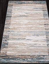 Пушистый круглый ковер NATUREL D983 BEIGE-BLUE